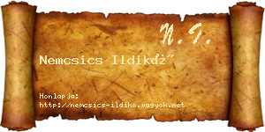 Nemcsics Ildikó névjegykártya