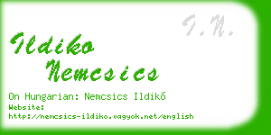 ildiko nemcsics business card