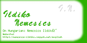 ildiko nemcsics business card